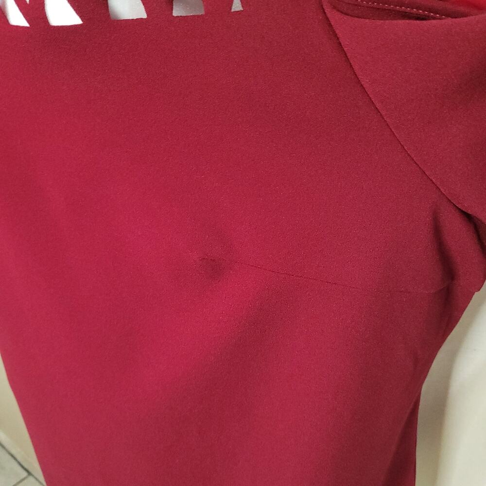 Shein Curve Red Open Shoulder Top - Size 3xl - image 5